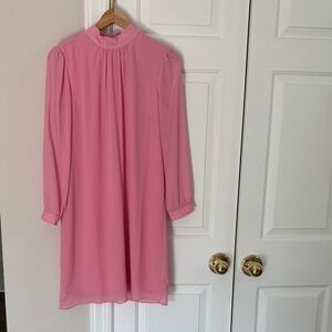 J. Crew Pink Long Sleeve Dress
